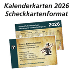 Schornsteinfeger Taschenkalenderkarten 2026