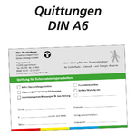 Quittungen im Block Schornsteinfeger